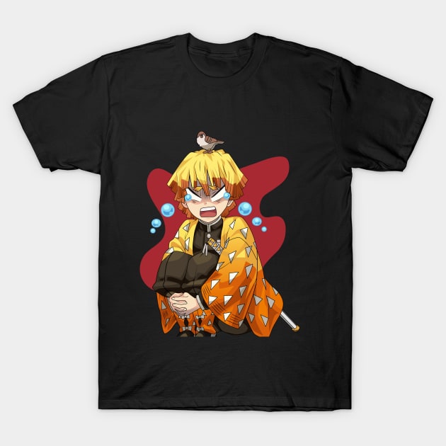 demon slayer -  zenitsu T-Shirt by Hala Art